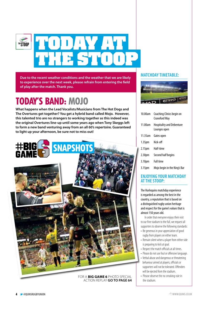 Harlequins Preview Pages