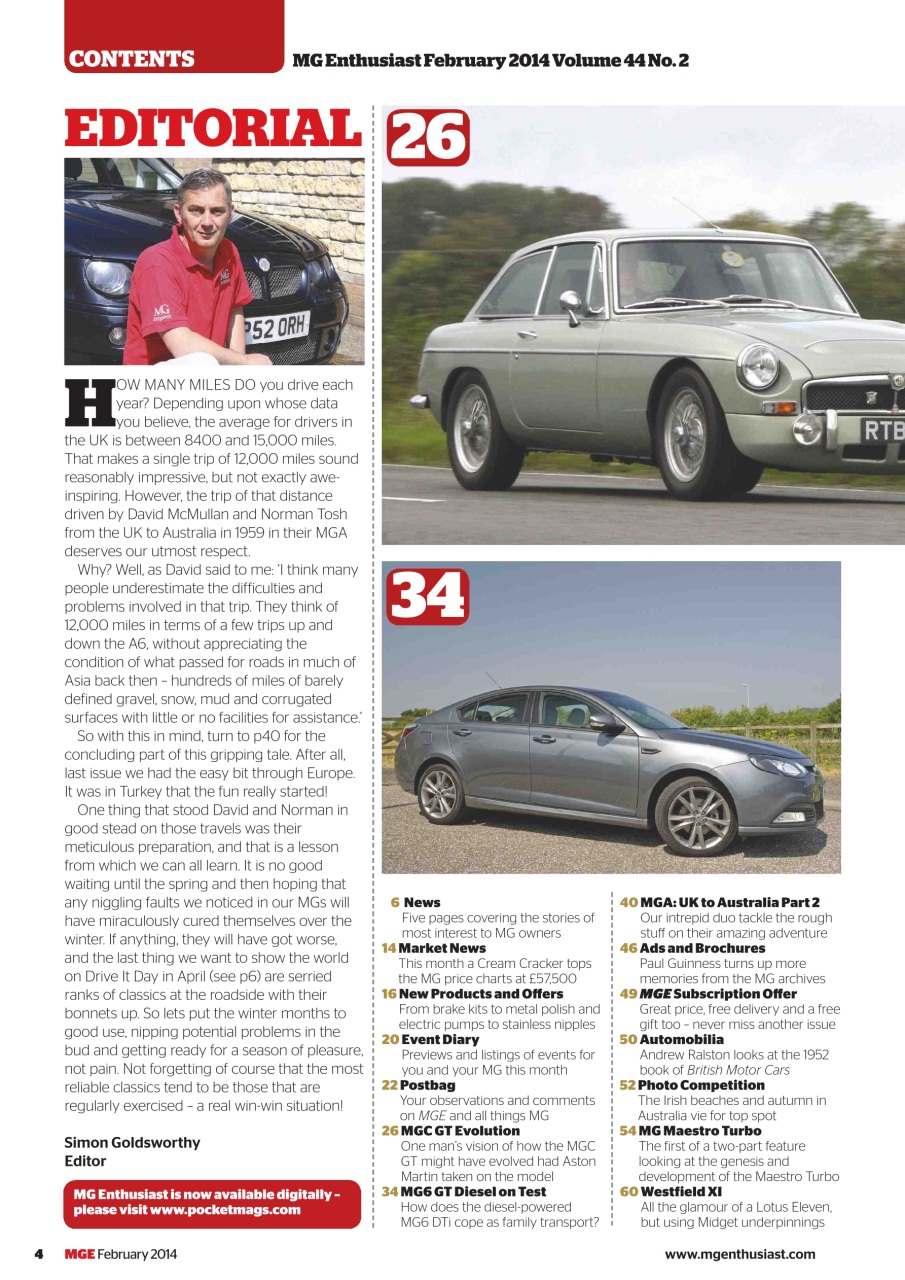 MG Enthusiast Preview Pages