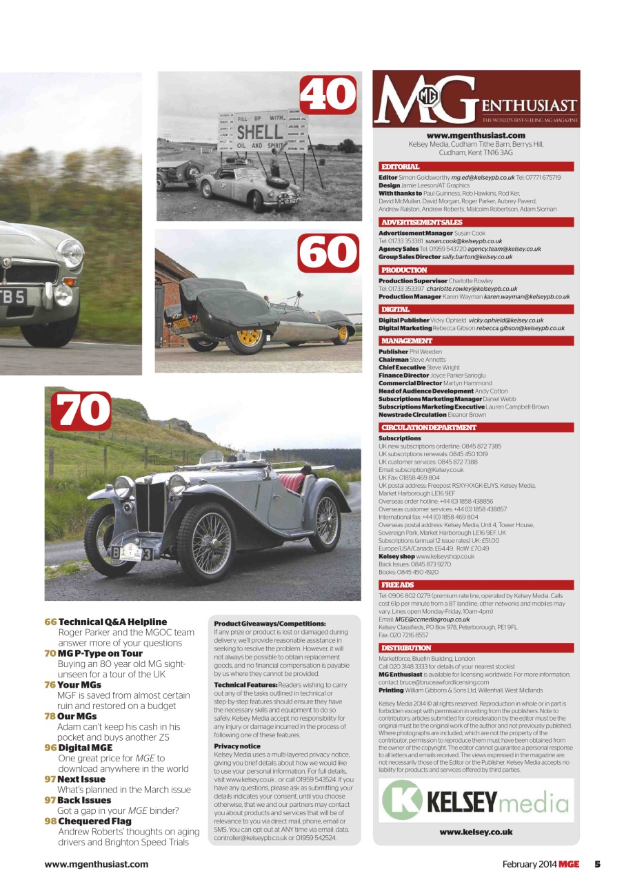 MG Enthusiast Preview Pages