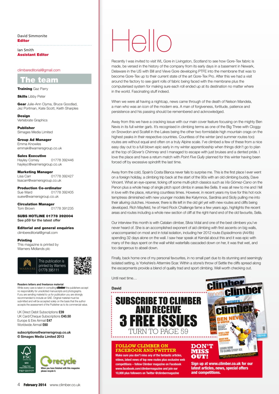 Climber Preview Pages