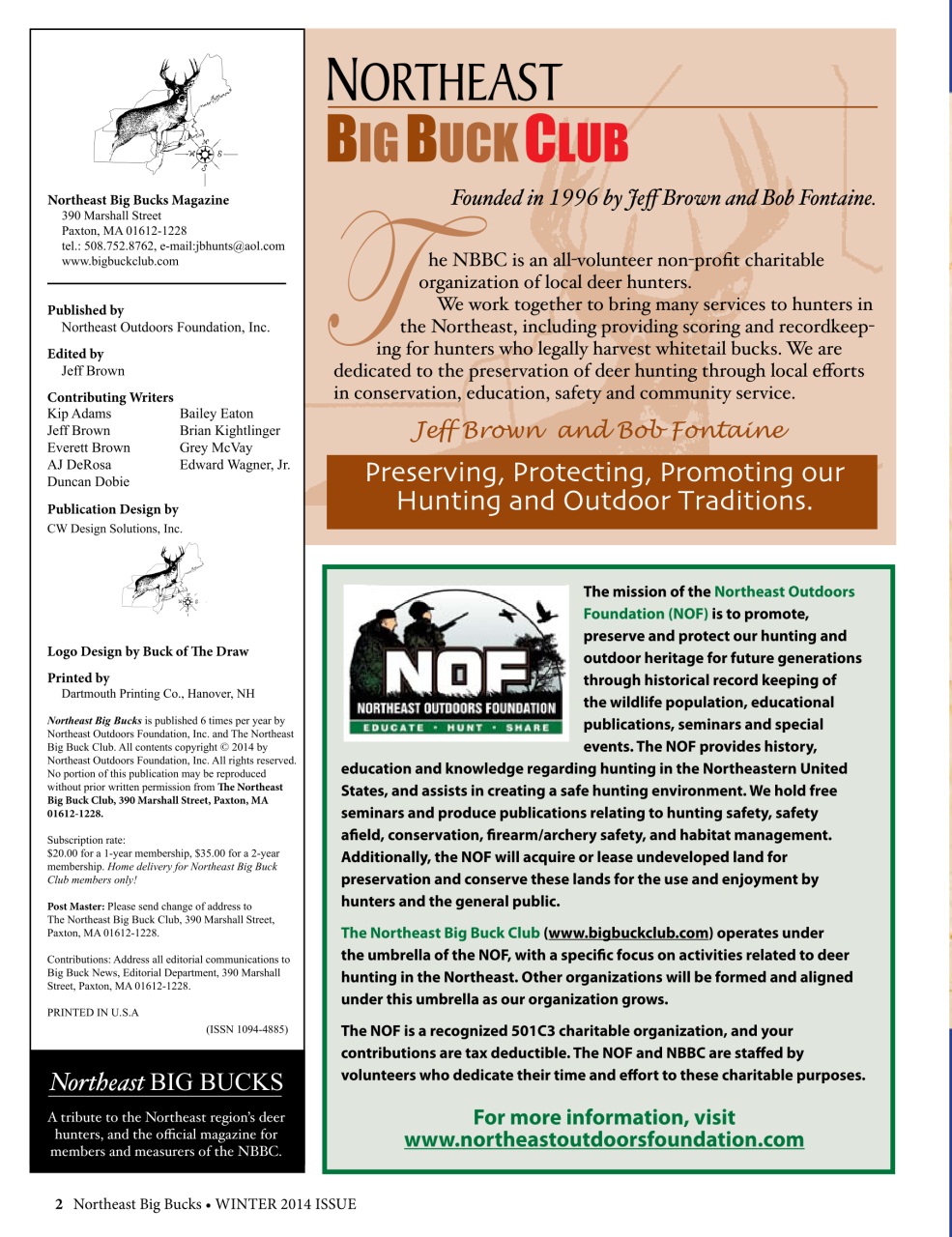 Northeast Big Bucks Preview Pages