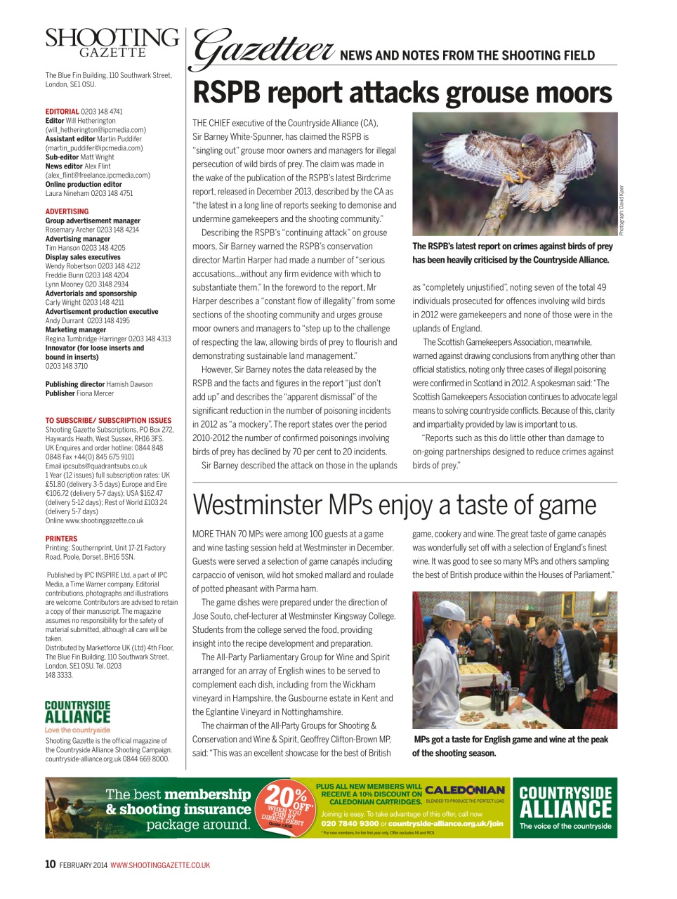 Shooting Gazette Preview Pages