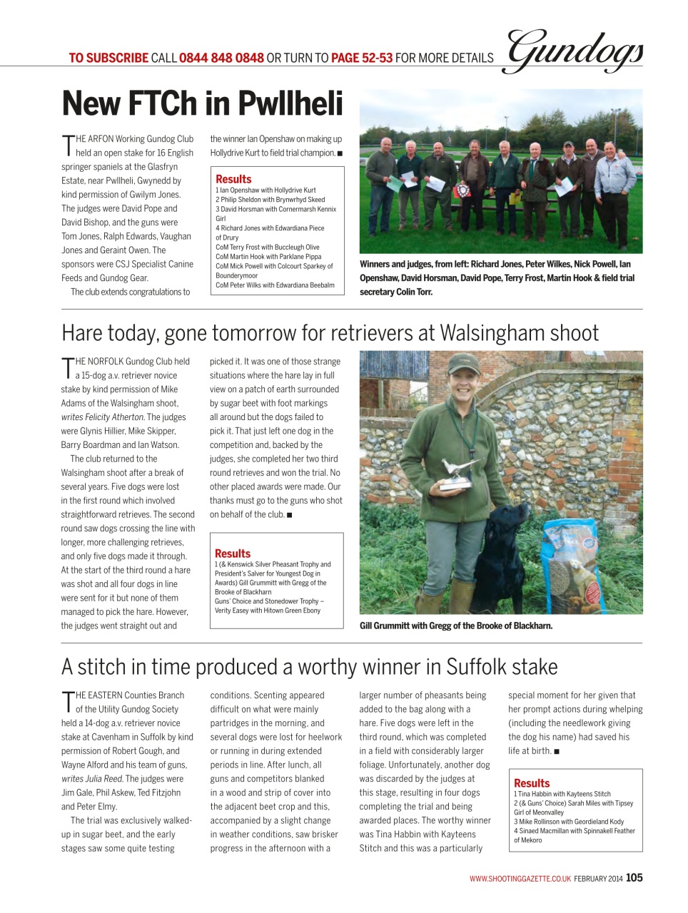 Shooting Gazette Preview Pages