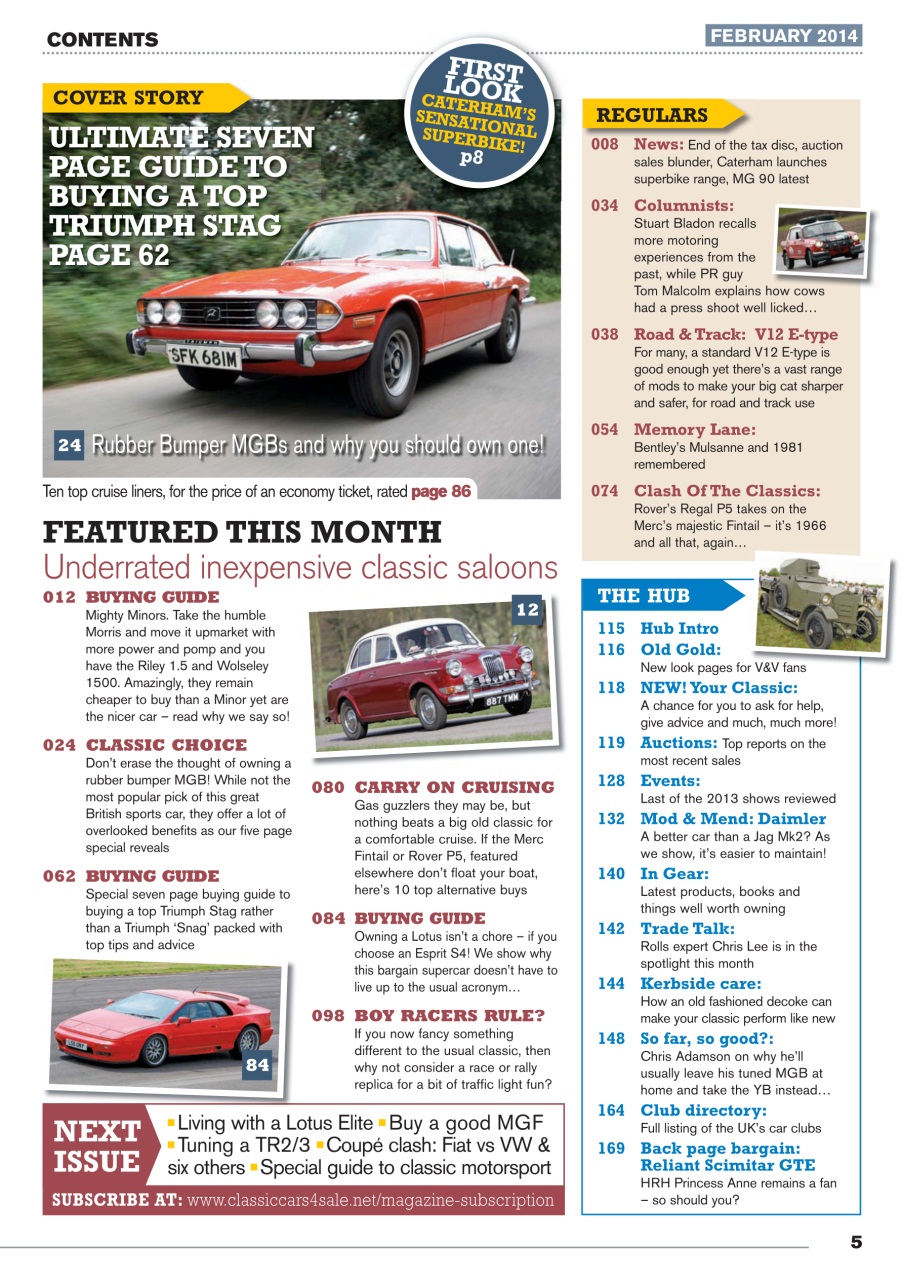 Classic Motoring Preview Pages