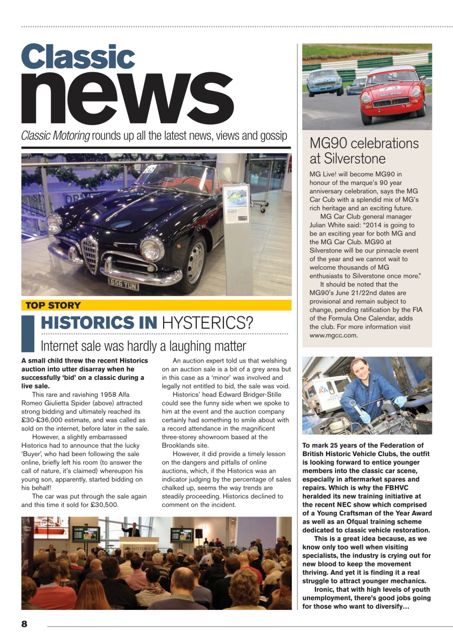 Classic Motoring Preview Pages
