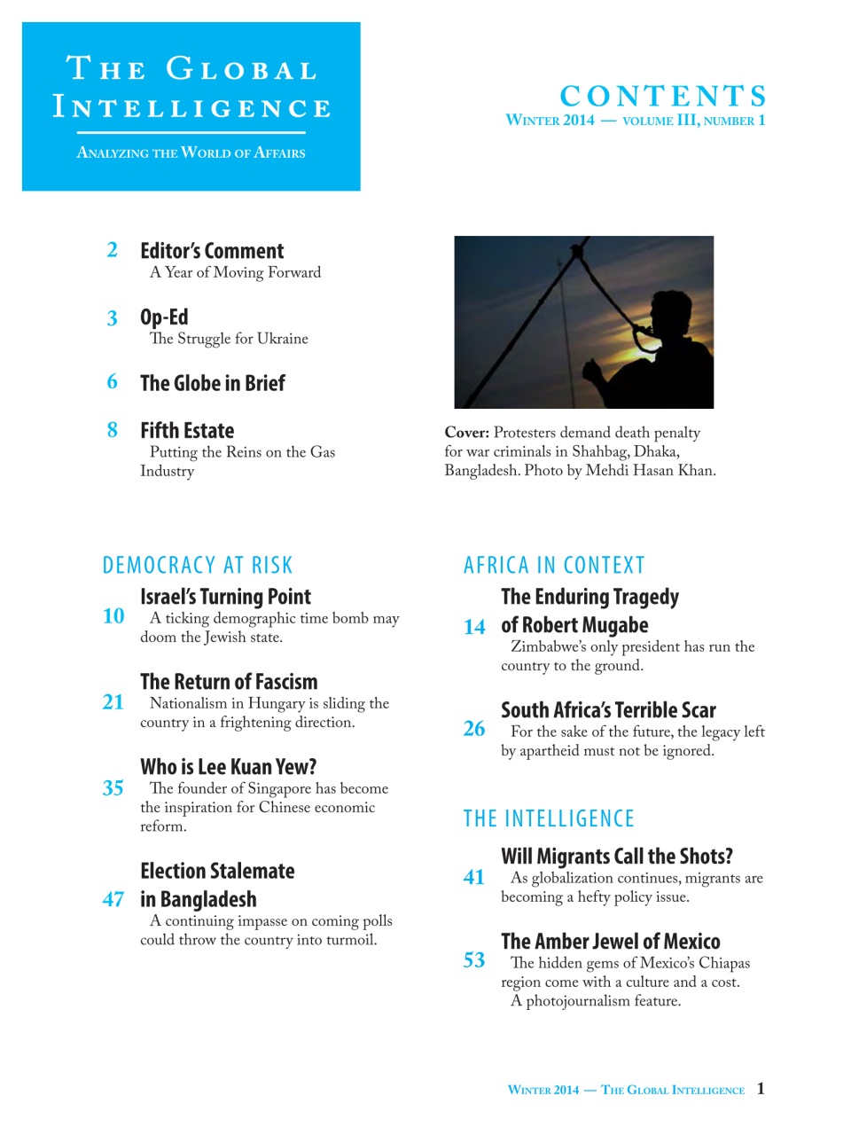 The Global Intelligence Preview Pages
