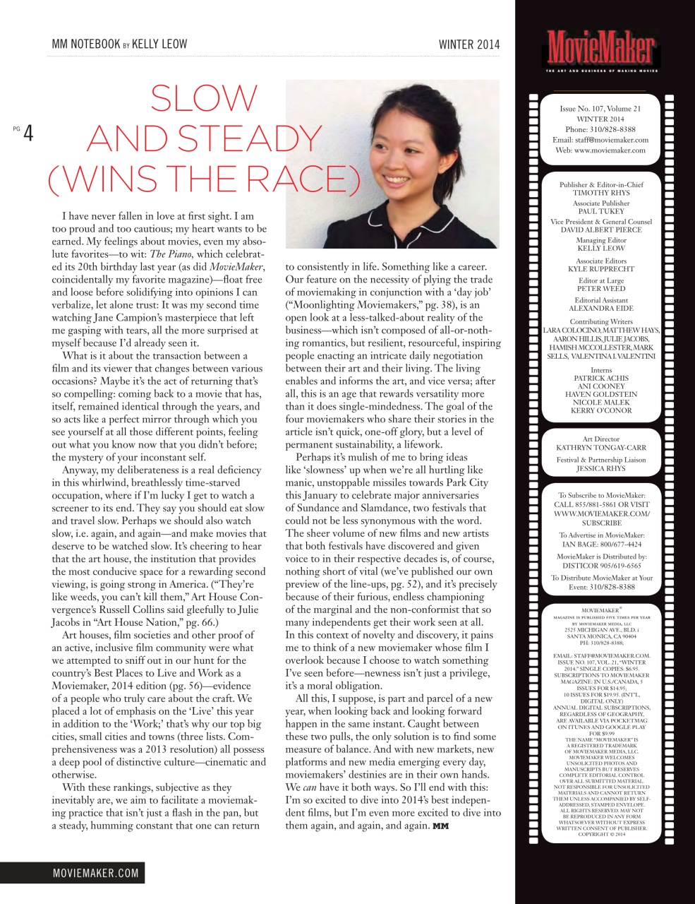 MovieMaker Magazine Preview Pages