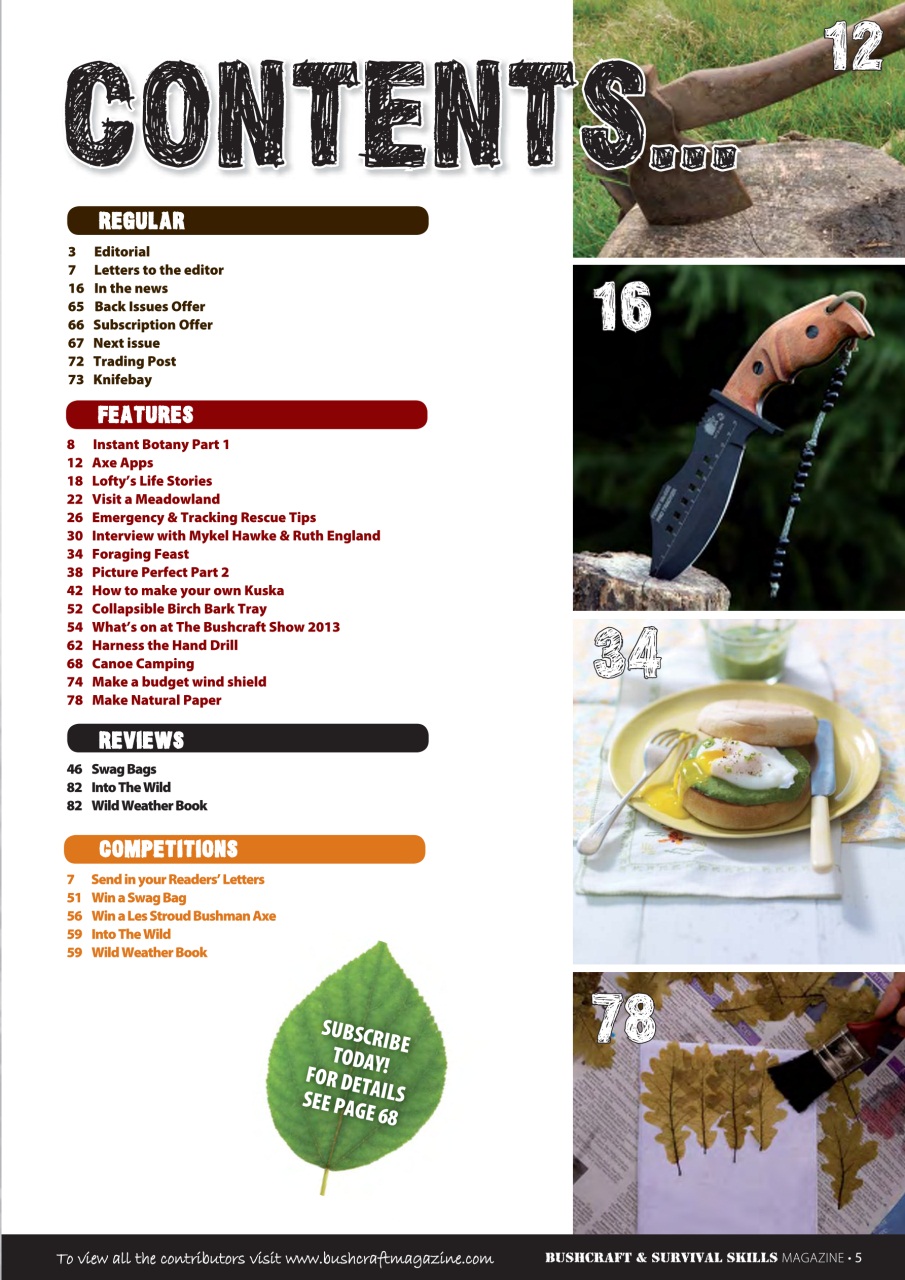 Bushcraft & Survival Skills Magazine Preview Pages