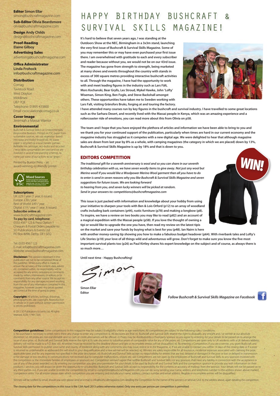 Bushcraft & Survival Skills Magazine Preview Pages
