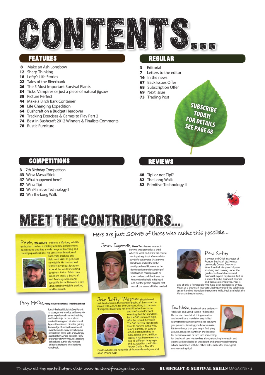 Bushcraft & Survival Skills Magazine Preview Pages