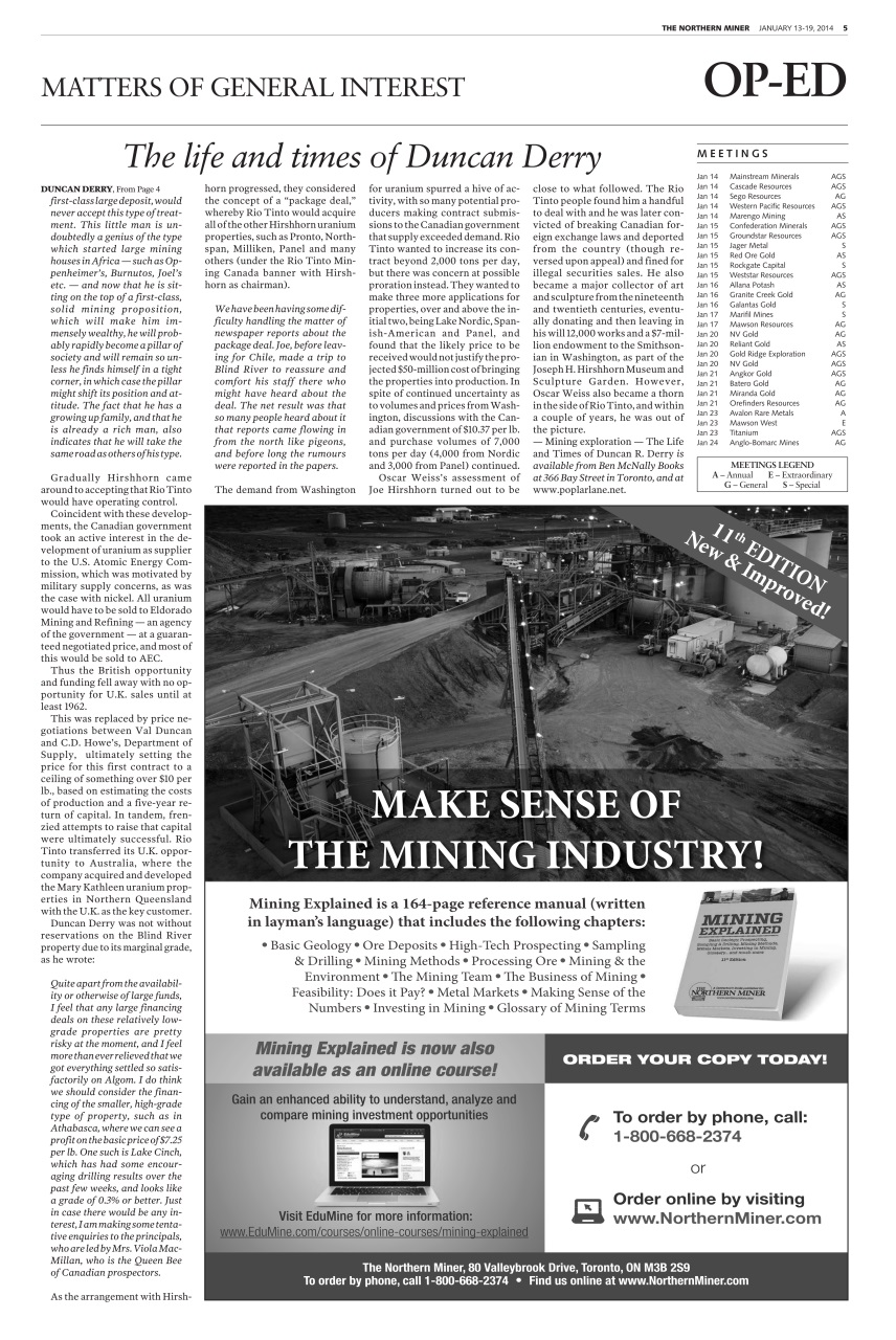 The Northern Miner Preview Pages