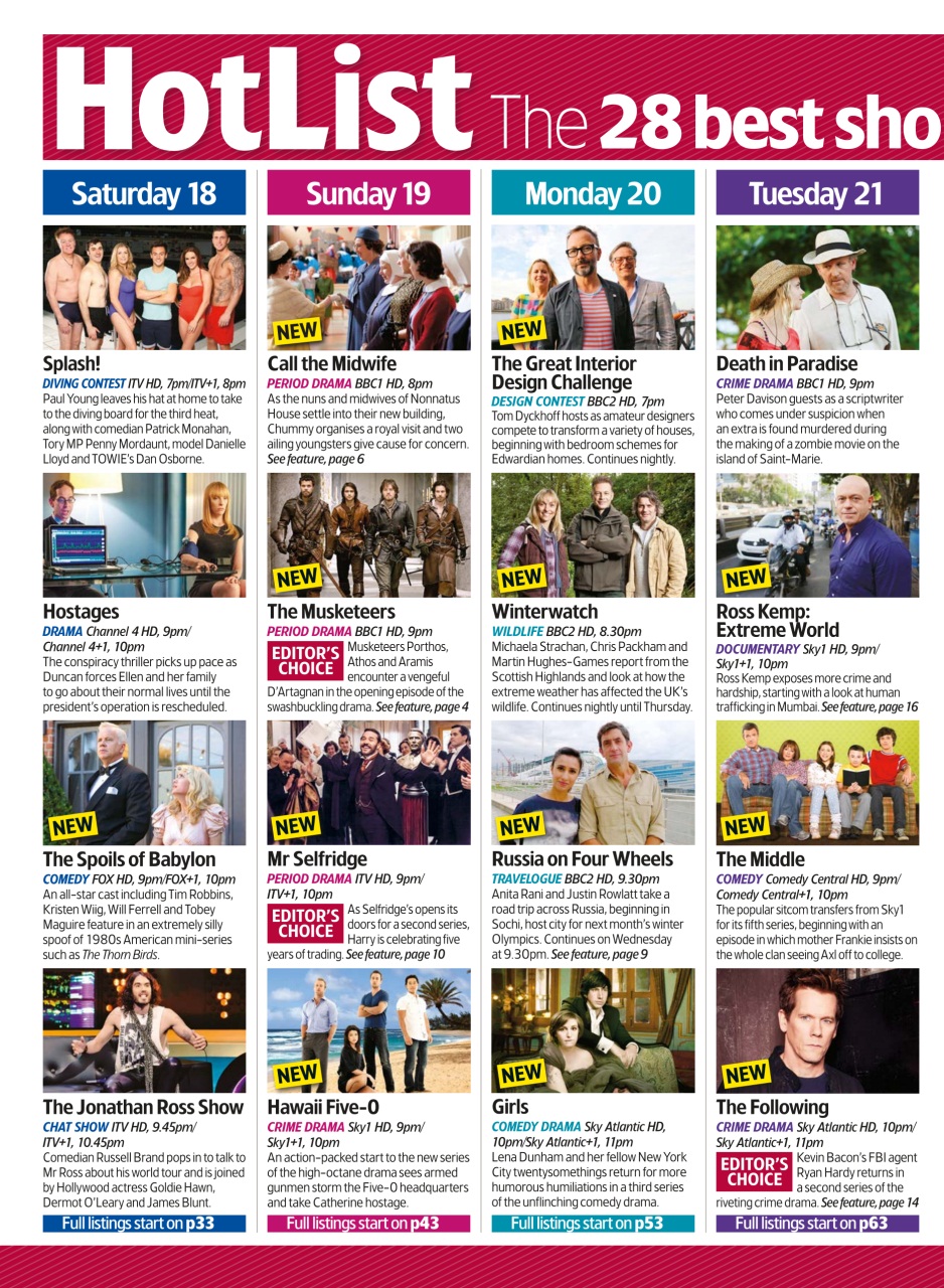 TV & Satellite Week Preview Pages