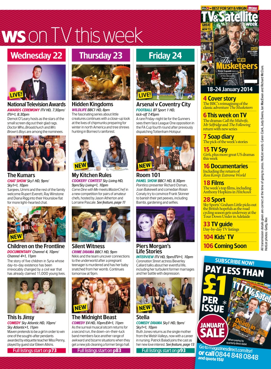 TV & Satellite Week Preview Pages
