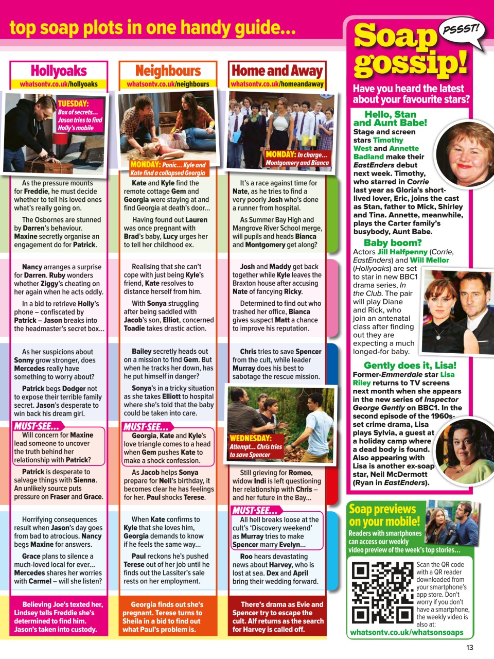 What's on TV Preview Pages