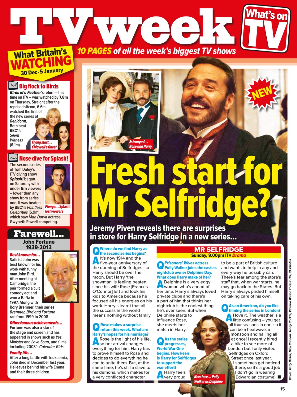 What's on TV Preview Pages