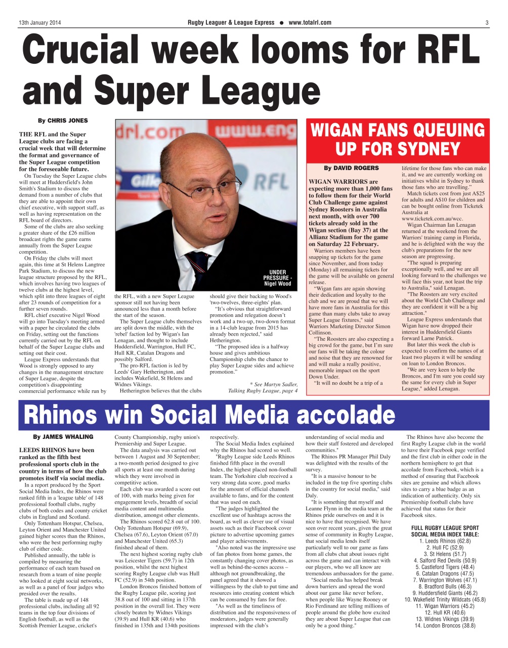 League Express Preview Pages