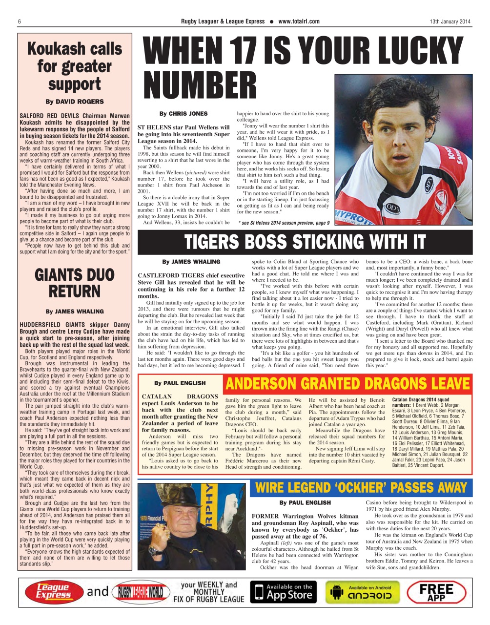 League Express Preview Pages