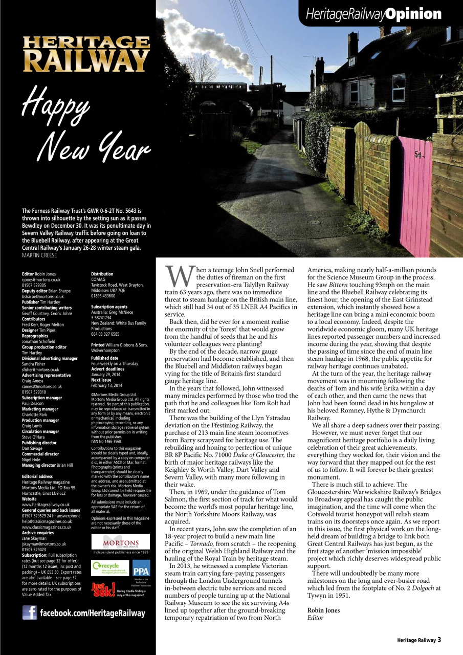 Heritage Railway Preview Pages