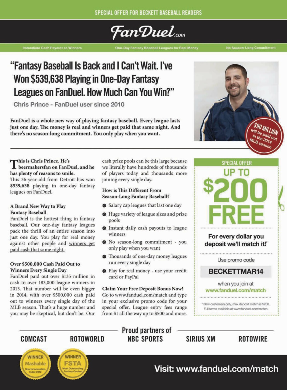 Beckett Baseball Magazine Preview Pages