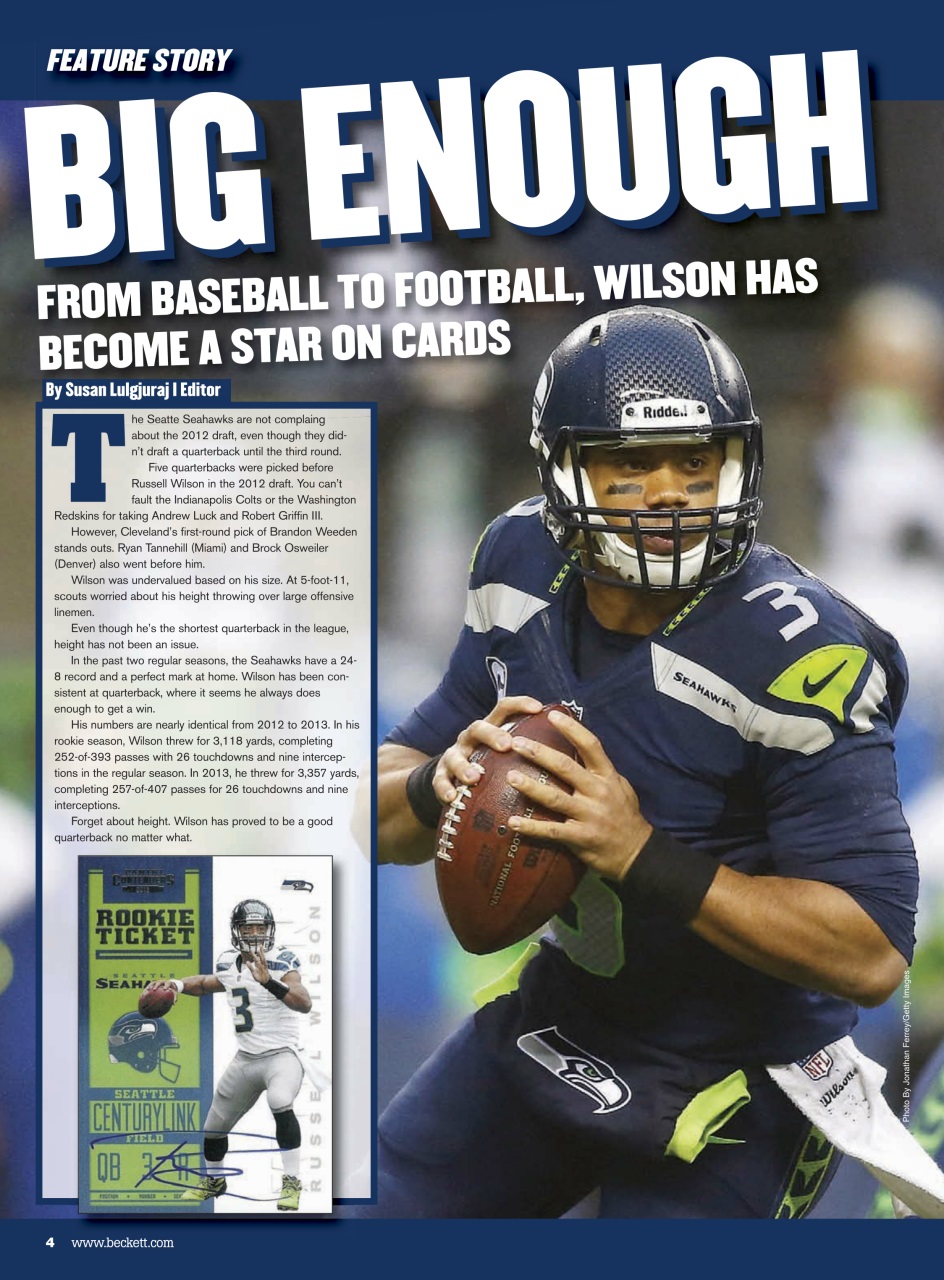 Beckett Football Magazine Preview Pages