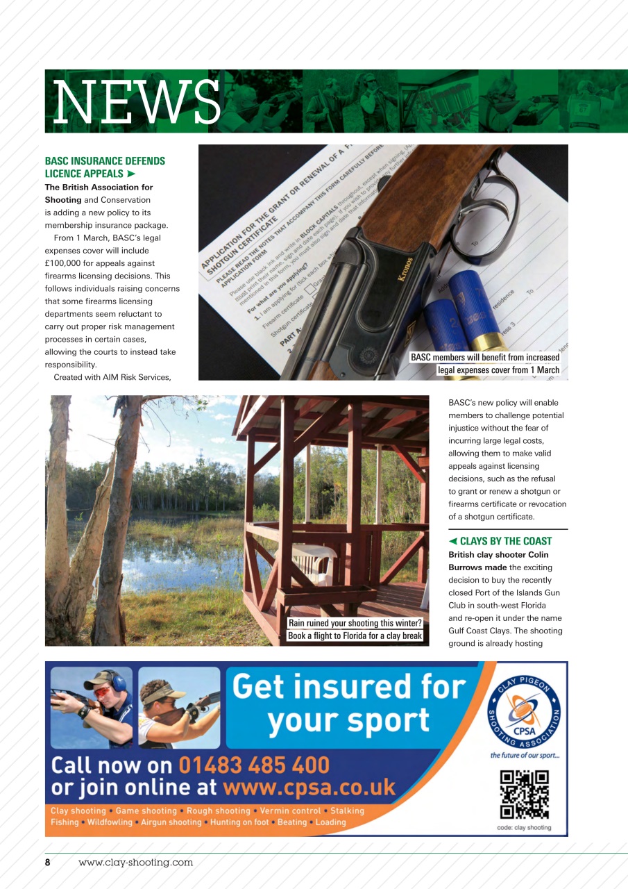 Clay Shooting Preview Pages
