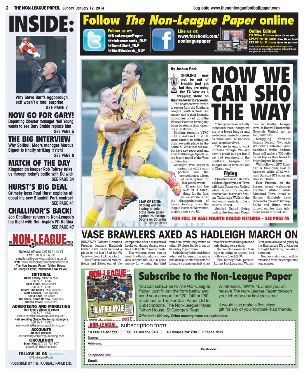 The Non-League Football Paper Preview Pages