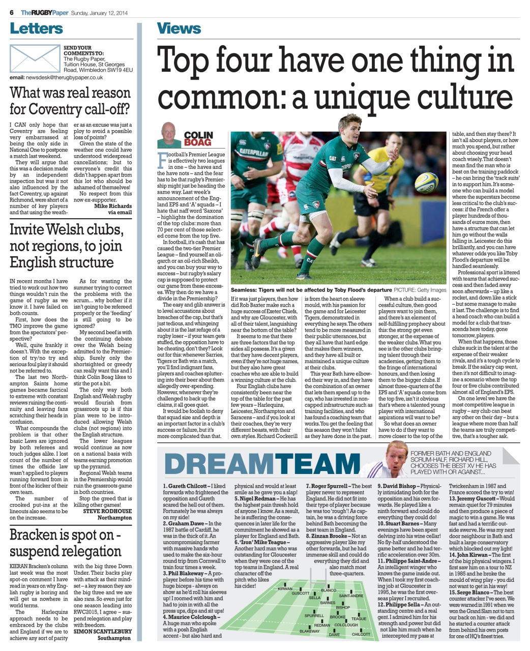 The Rugby Paper Preview Pages
