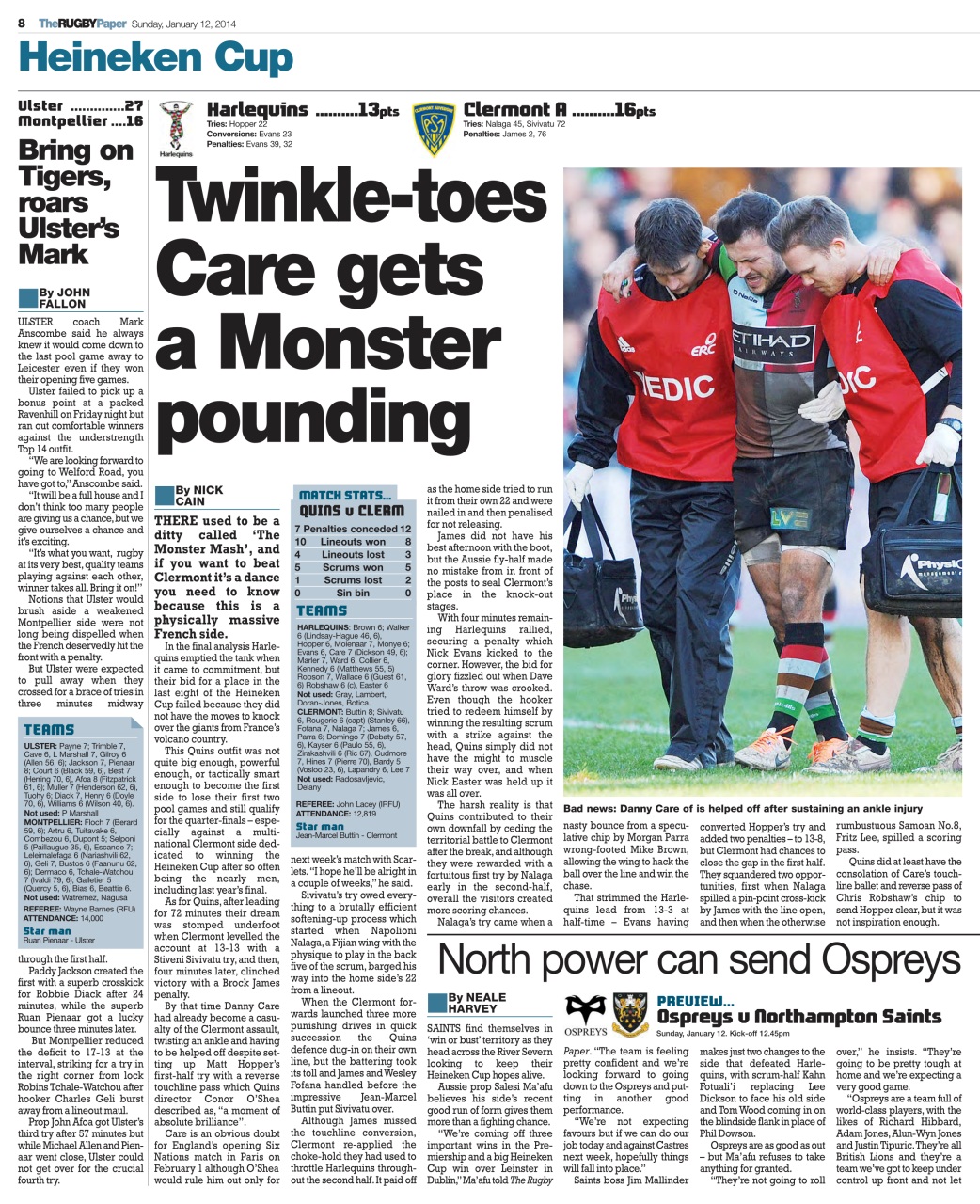 The Rugby Paper Preview Pages