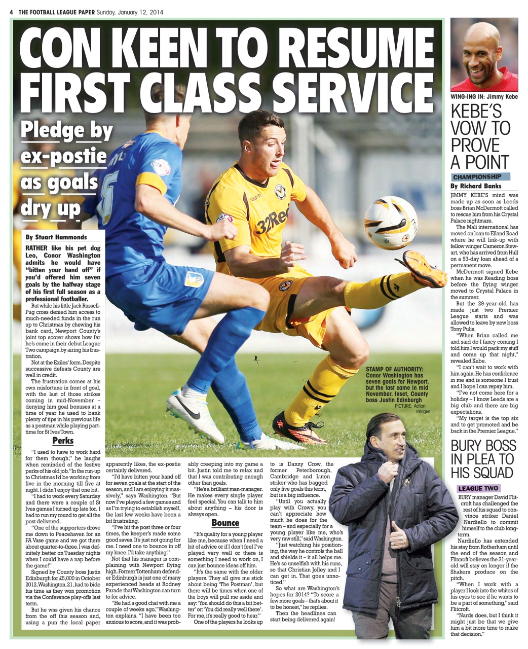 The Football League Paper Preview Pages