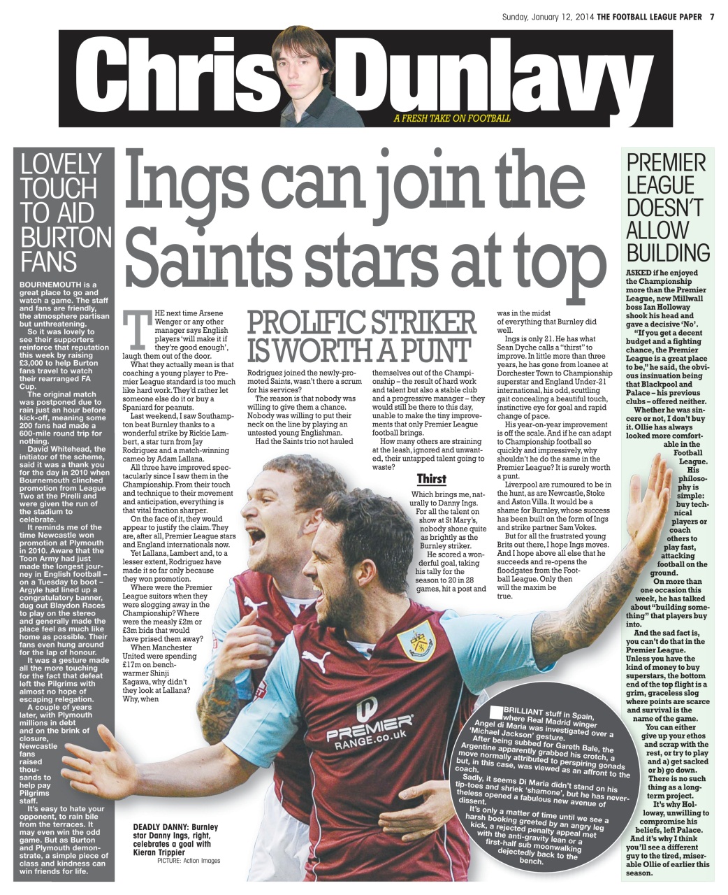 The Football League Paper Preview Pages