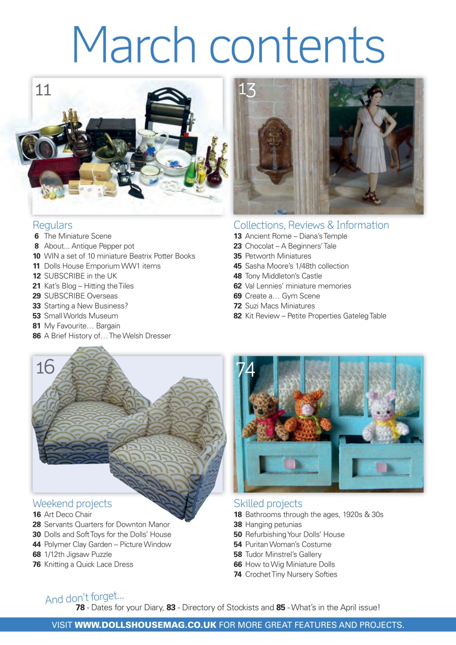 Dolls House and Miniature Scene Preview Pages