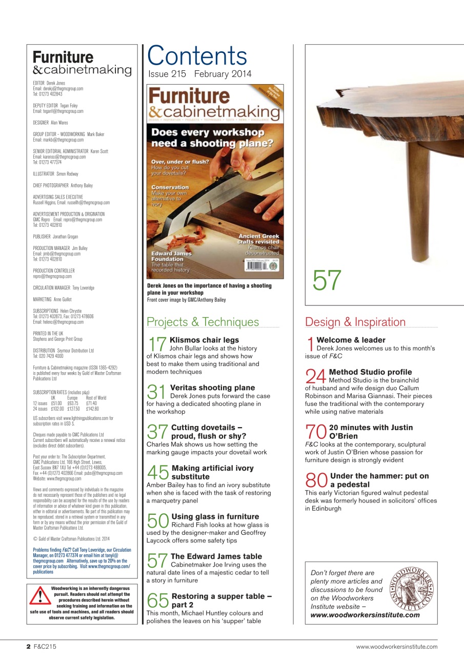 Furniture & Cabinetmaking Preview Pages