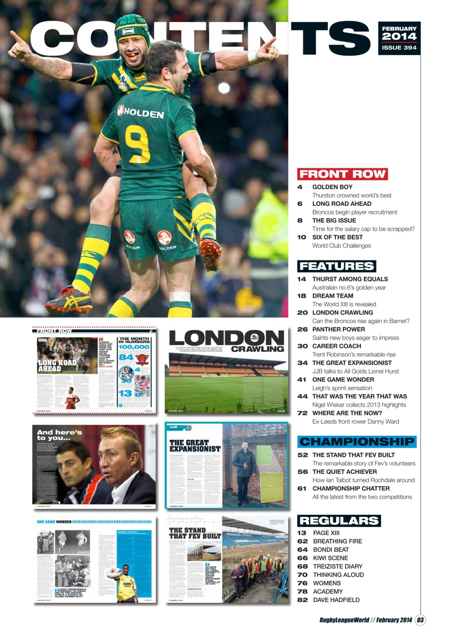 Rugby League World Preview Pages
