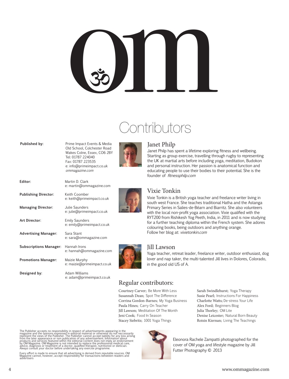 OM Yoga Magazine Preview Pages