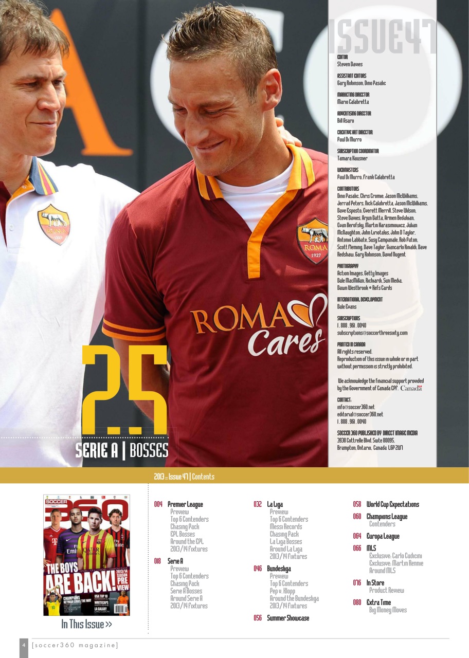 Soccer 360 Preview Pages