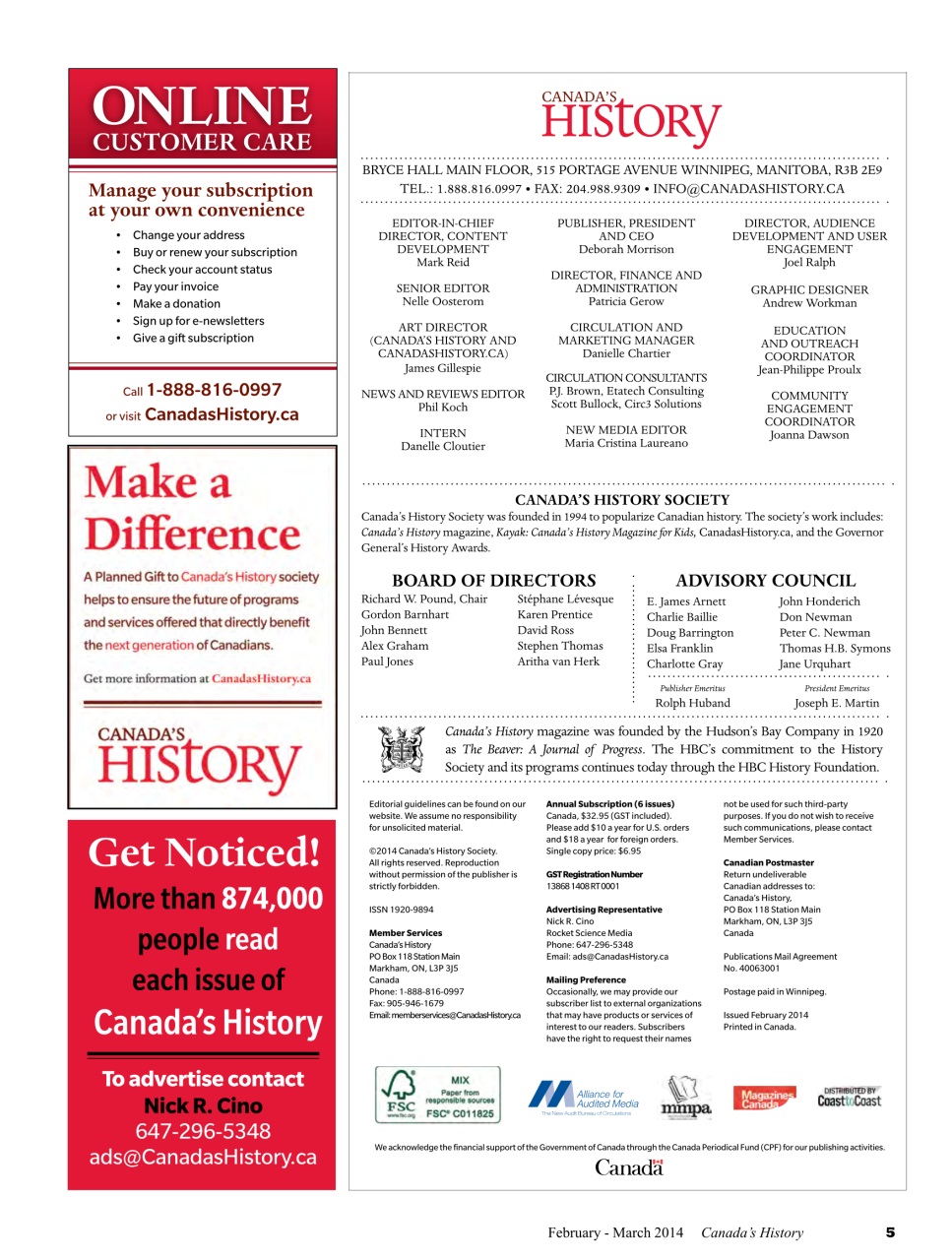 Canada's History Preview Pages