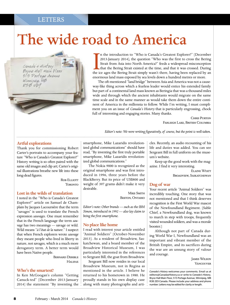 Canada's History Preview Pages