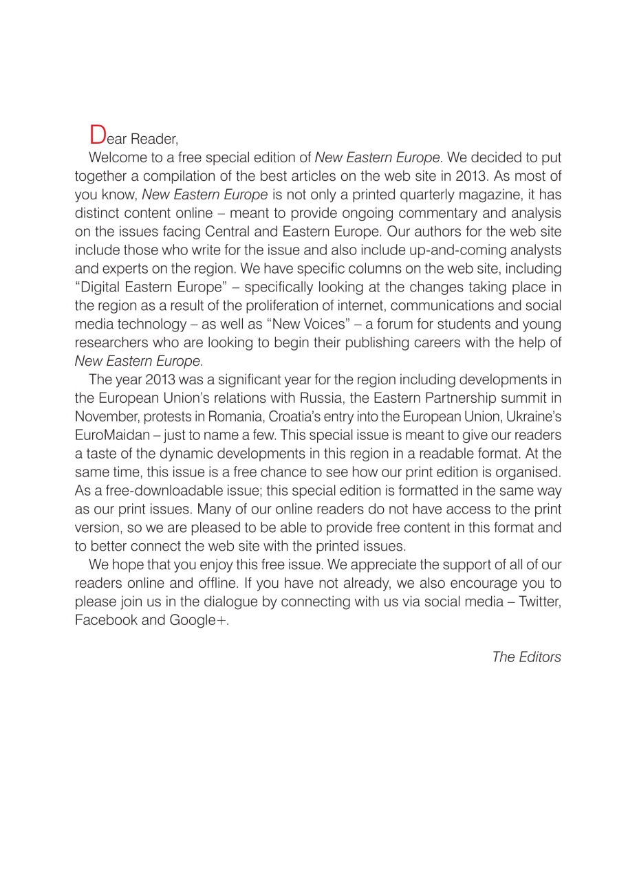 New Eastern Europe Preview Pages