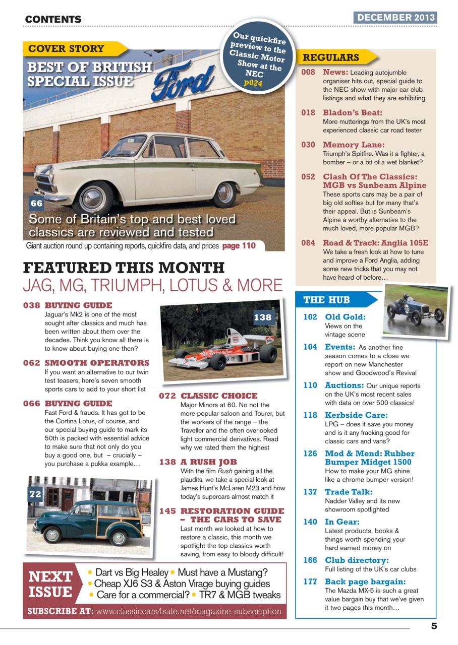 Classic Motoring Preview Pages