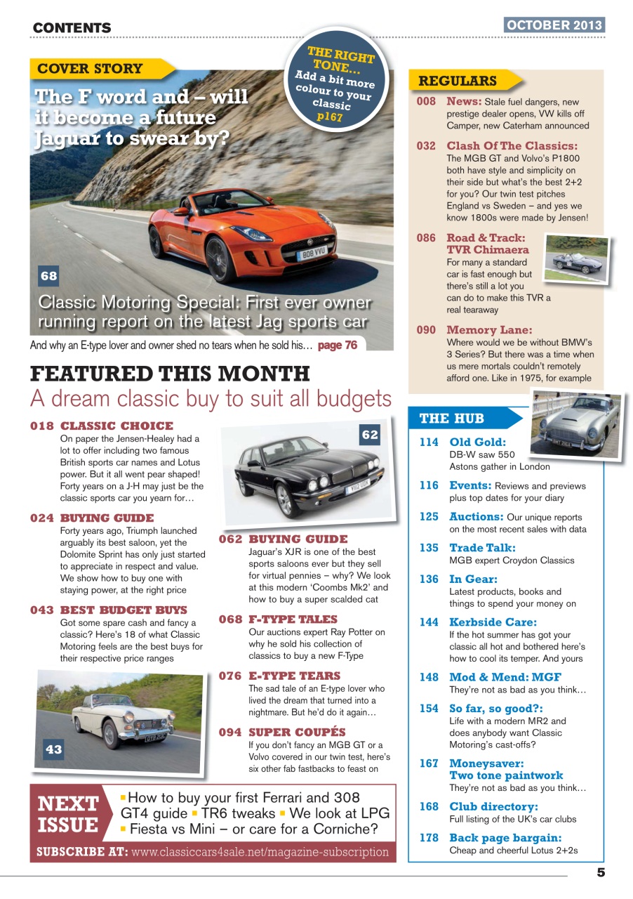 Classic Motoring Preview Pages