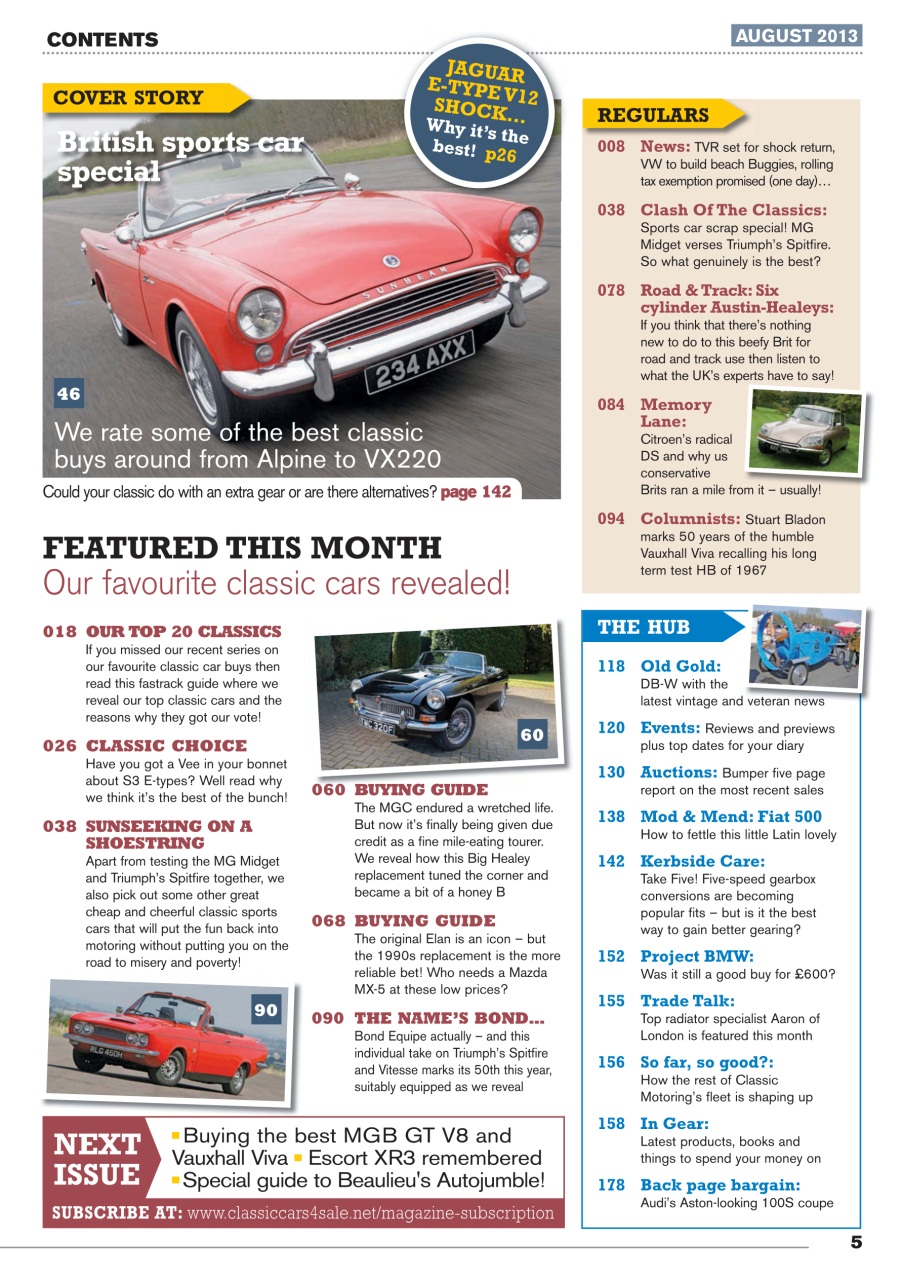 Classic Motoring Preview Pages
