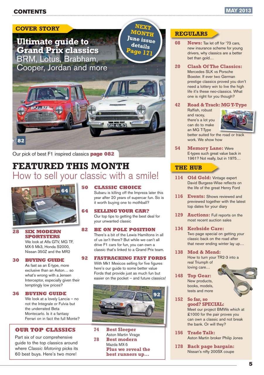 Classic Motoring Preview Pages