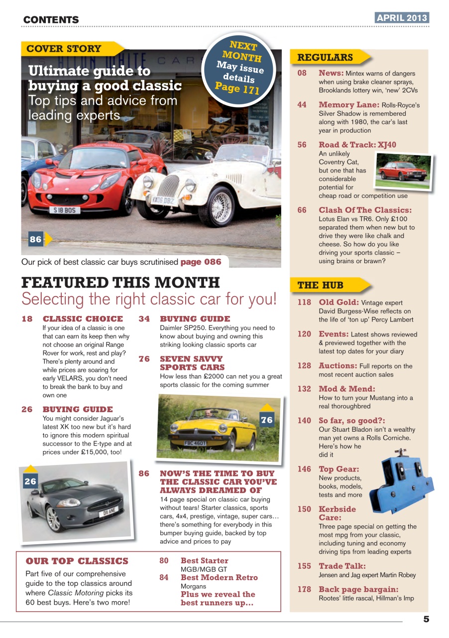 Classic Motoring Preview Pages