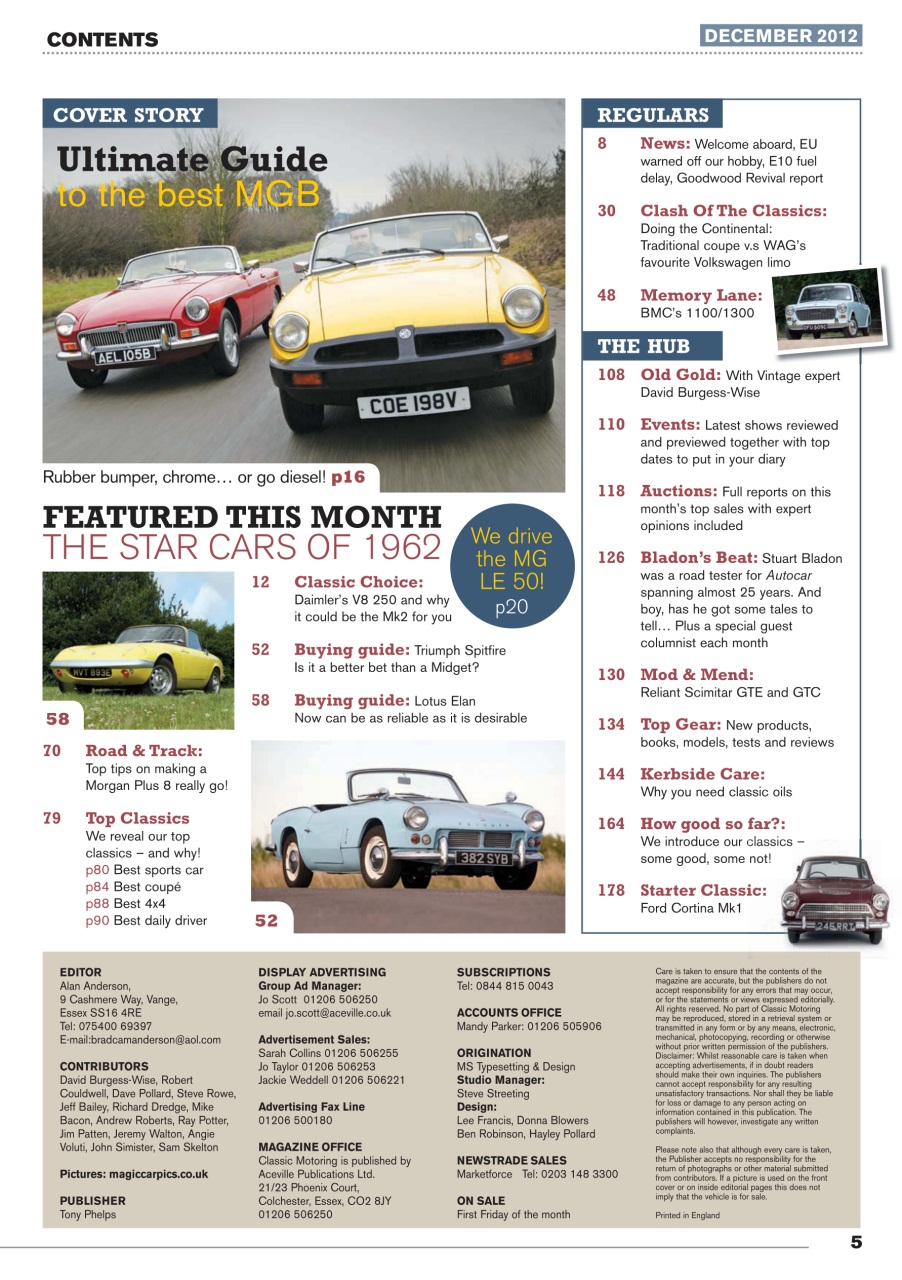 Classic Motoring Preview Pages