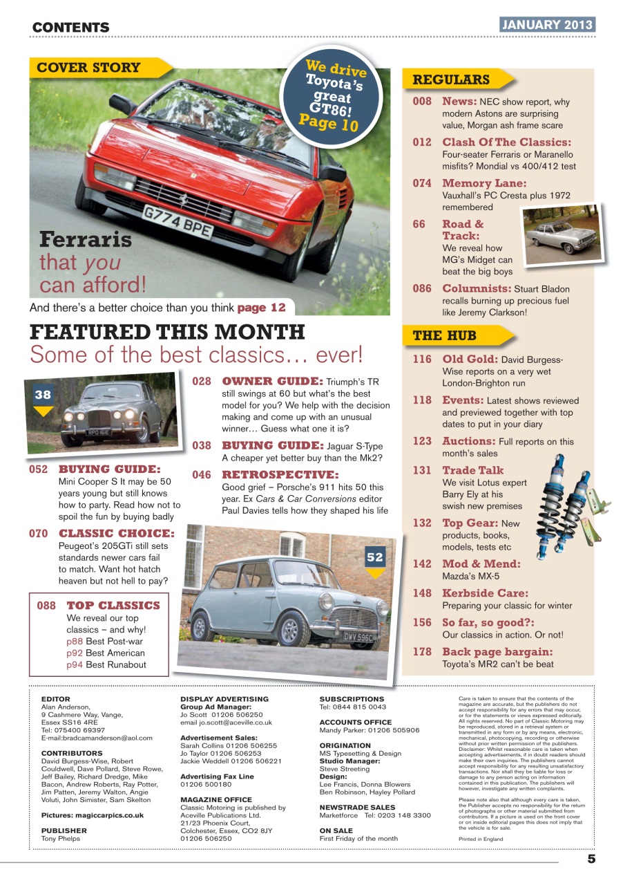 Classic Motoring Preview Pages
