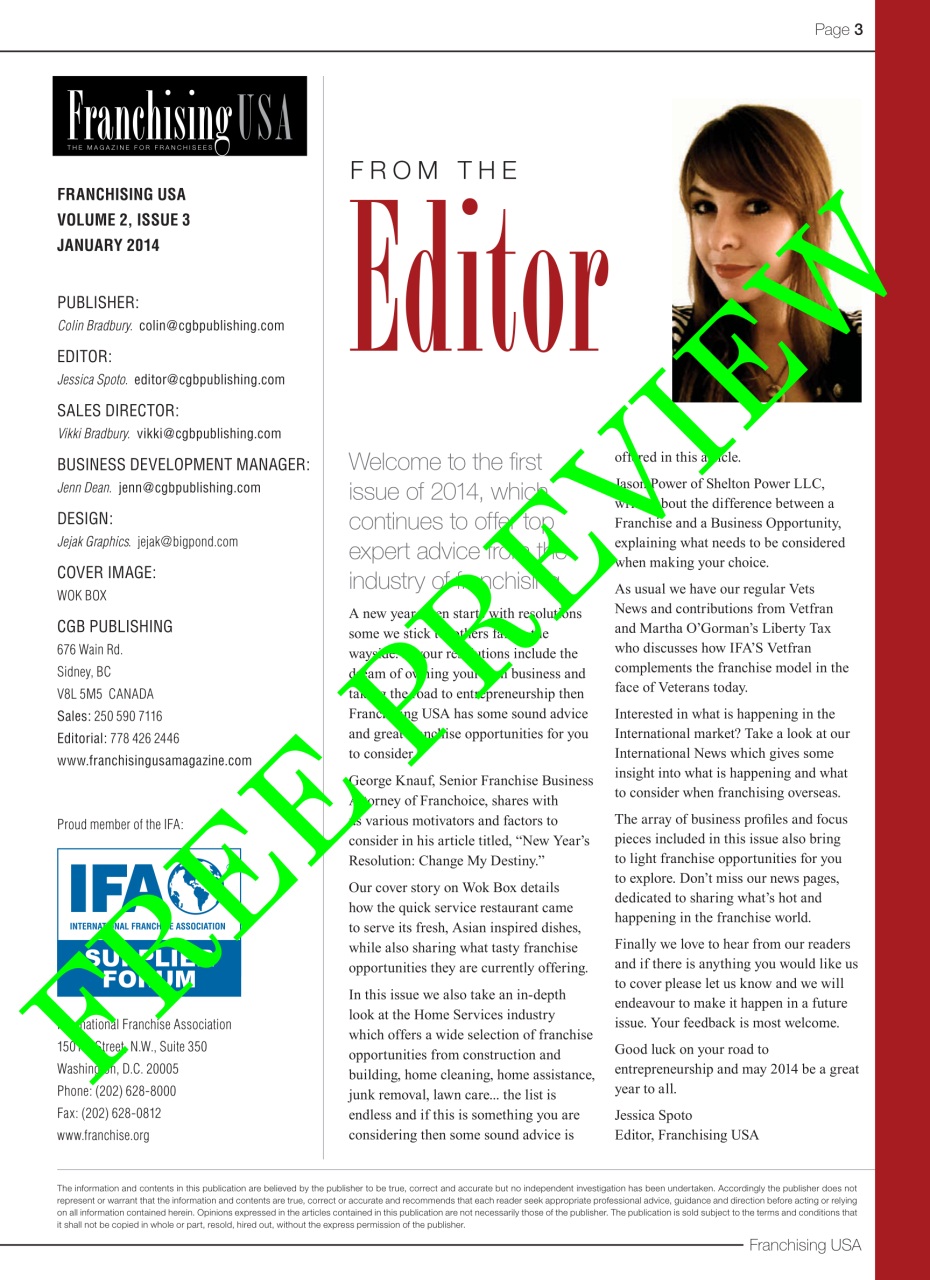 Franchising USA Preview Pages