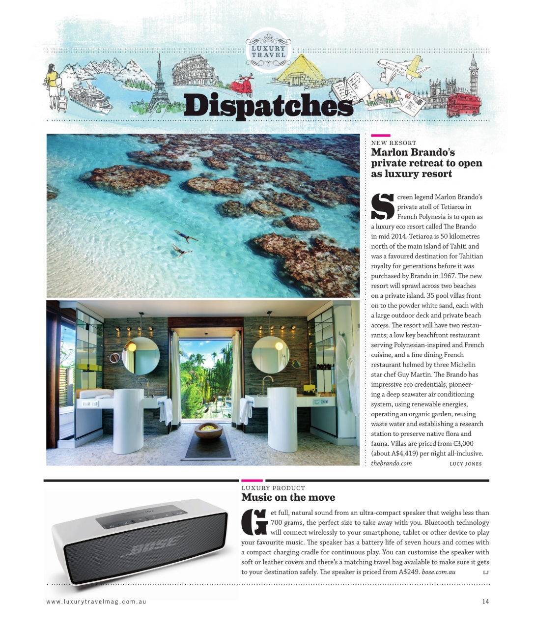 Luxury Travel Preview Pages