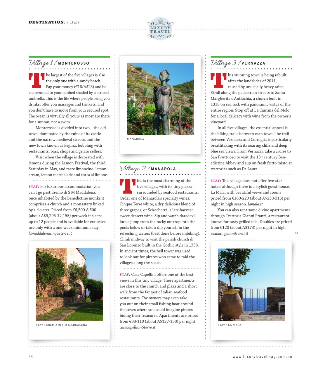 Luxury Travel Preview Pages