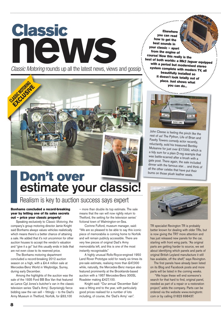 Classic Motoring Preview Pages
