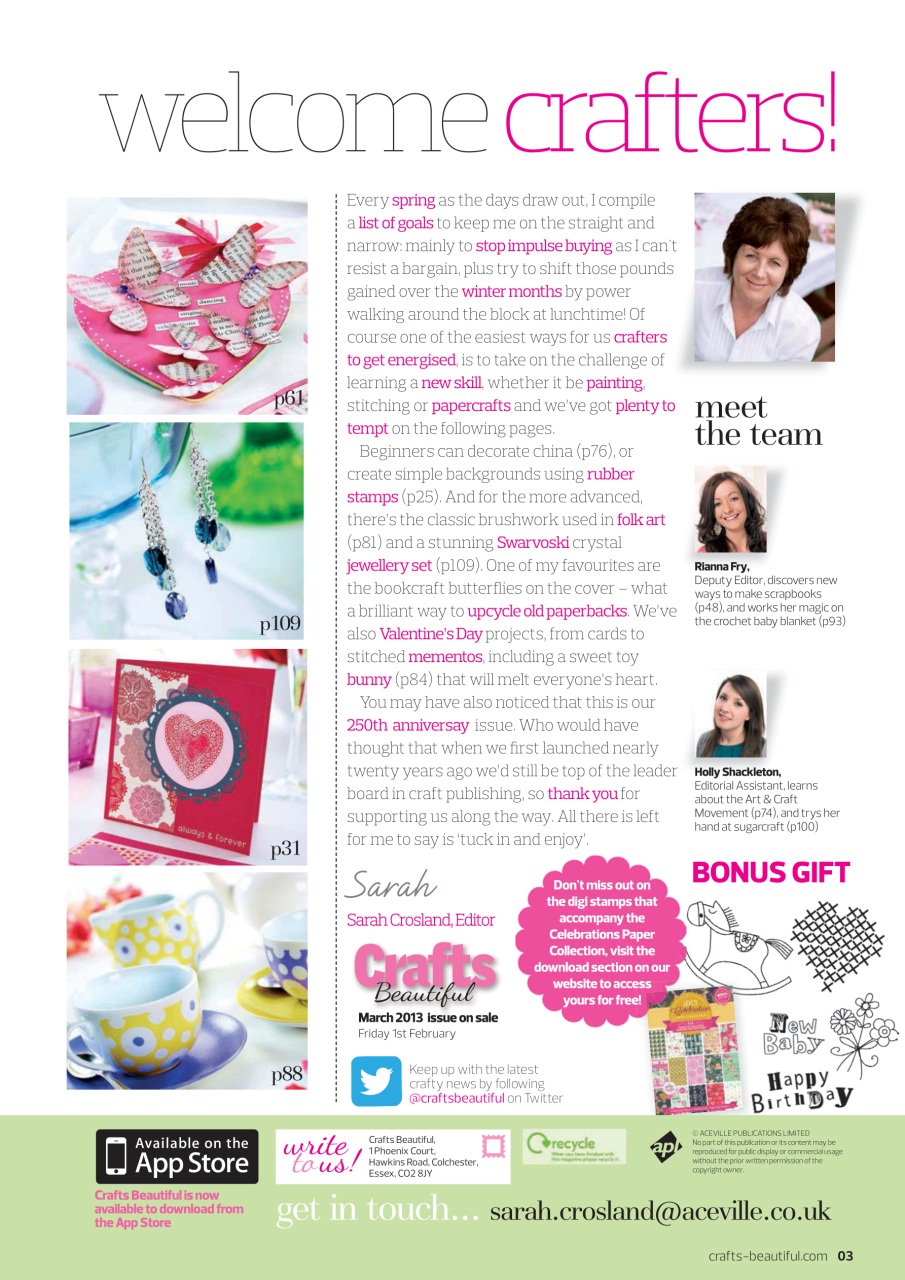 Crafts Beautiful Preview Pages